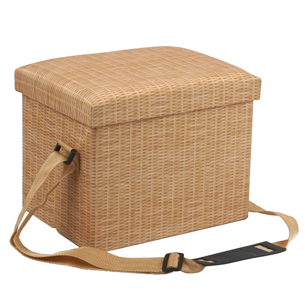 Bamboo rectangular cooler stool#100241